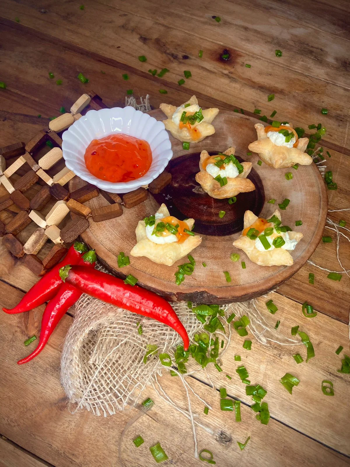 Folhado de Cream Cheese com Geleia de Pimenta